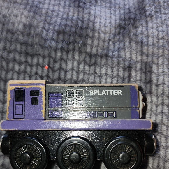 Thomas & Friends Wooden Railway Splatter toy  Purple and Gray Wooden Train Toy - Picture 3 of 5